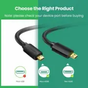 Ugreen Micro HDMI Cable Type D to HDMI 4K 60Hz 3D ARC Audio GoPro Hero TV AU