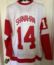 Mitchel & Ness Men's Large Brendan Shanahan White Detroit Red Wings 01/02 Jersey