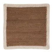 2 Dune Burro Brown Square Woven Cotton Country Cottage Placemats 15x15