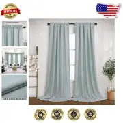 Light Filtering Mint Green Curtains 108 Inches - 2 Panels for Living Room & More