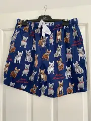 Peter Alexander Mens Pyjama Shorts French Bulldog Large