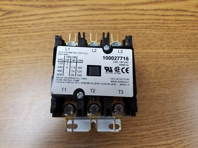 DP CONTACTOR 3POLE 25A 120V HARTLAND CONTROLS HCC-3XT01CY139 AO SMITH 100027716
