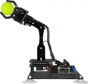 5-DOF Robot Arm Kit 5Axis Robotic Compatible with Arduino IDE Programmable DIY Coding STEM Robotics Arm with OLED Display Processing Code and PDF Tutorials - Black