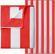 GC GAVENO CAVAILIA Microfiber Beach Towel Large - Super Absorbent Sand Free Beach Towels - Extra Large Beach Towel for Adults (100x200 cm) - Soft, Compact, Lightweight (1 Piece) - Red