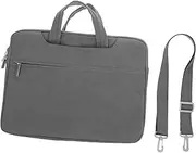 DOITOOL 14 PU Laptop Sleeve Bag for Notebooks Briefcase with Front Compartment Protective Case for Travelers and Students Computer Bag for Men Stylish Deep Grey Design