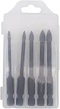 Home Improvement Tile Drill Bit Set YG6X Alloy Electric Spray Paint Crossing Angle Wearproof Cement Drill Bit for Tiles Marble Glass and Iron Plates 5 Sizes Included