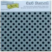 Small Polka Dots Circle Grid Stencil 6" Painting Design Art Template Crafters