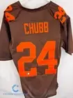 Nick Chubb Cleveland Browns Authorized Signature NFL Football Replica Jersey