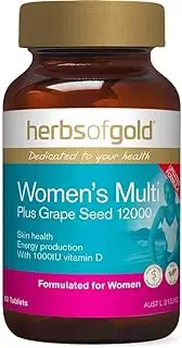 Herbs of Gold Women's Multi Plus Grapeseed 12000-60 Tablets
