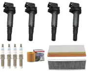Igntion Coils Platinum Spark Plugs & Filters Fits Mini Cooper 07-2015 1.6L Turbo (for: Mini)