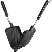 Double Sided Sandwich Maker Pan Food Grade Non Stick Baking Pan for Easy Cleanup Ergonomic Handle Detachable Design for Versatile Cooking Kitchen Outdoors