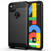 For Google Pixel 4A Case Rugged Shockproof Heavy Duty Snti Slip Protective Case Cover (Black)