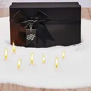 Dansib Pearled Wax with Wicks Including 2.2 lb Sand Candle Refillable Beaded Wax 100 Pieces 6 Inch Pre-Waxed Wicks with Black Gift Box for Mother Lover Friends Women Family DIY Making(Original)
