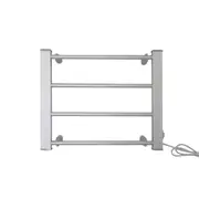 Pronti EV-60 60W Electric Heated Wall Mounted Towel Rack (Silver Oxidised)
