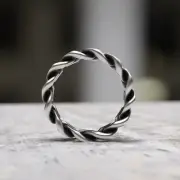 Handcrafted 925 Sterling Silver Twisted Rope Band Ring -Unique Minimalist Design
