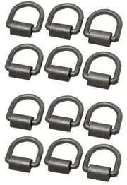 12x 5/8" D Ring Weld On Tie Down for Flatbed Truck Trailer Chain Straps Rope