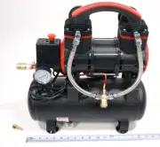 Quiet Oil Free 2HP Air Compressor 5CFM 100PSI 120V AC 4 Gallon Tank Hand Carry