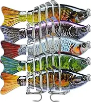 Bionic Swimming Lure, Fishing Gear 3D Lifelike Bionic Swimming Lure, for All Kinds of Fishing Waters, Attracts Bass, Walleye, and Trout