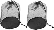 TOYANDONA 2pcs Mesh Sports Bags for Equipment Organization Drawstring Storage for Beach Gym and Swimming Gear Durable and Convenient Holder for Balls and Training Accessories