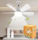 OPONL Socket Fan Light with Remote 3-Speed Dimmable LED White Socket Ceiling ...