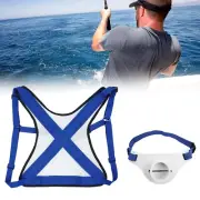 Fishing Waist Belt Shoulder Harness Offshore Stand Up Fish Fighting Rod Holder