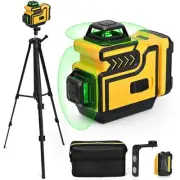 Laser Level with Tripod - ristophe 2 x 360° Self Leveling Green Cross Line,
