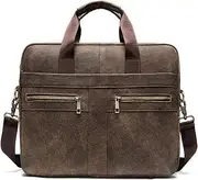 [HAMKVBPR] Messenger Bag Mens Briefcase Business Men's Leather Large Capacity Expandable Briefcase Handbag for Work Business