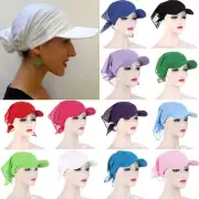 Women's Hair Loss Scarf Cancer Chemo Cap Brim Muslim Turban Hat Hijab Head Wraps