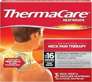ThermaCare Air-Activated Heatwraps Neck Wrist & Shoulder 3 HeatWraps (Pack of 7)