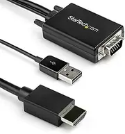 StarTech VGA to HDMI Converter Cable Adapter with USB Audio, 3 Metre Length
