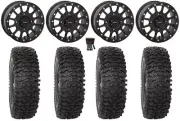 System 3 SB-5 15" Wheels Black 33" RC500S Sticky Tires Can-Am Renegade Outlander