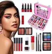 Teen Makeup Kit for Girls,Cosmetic Set Portable Make Up Kit with Reusable Case - Dress-Up Accessories with Eyeshadow Waterproof Makeup Palettes for Beginner