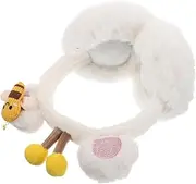 [Mikinona] Cute Cartoon Bee Ear Muffs Kids Winter Ear Warmers Plush Earmuffs Headband Covers for Cold Weather Men's Warmer