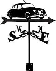 Weather Vane Metal Weathervane Practical Weather Vane Stainless Steel Wind Vane Measuring Tool for Outdoor Iron Roof Garden Outdoor Yard Wind Direction Indicator Decoration