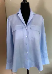 Theory Linen Utility Shirt,women,Size Small