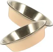 BIUDECO 2Pcs Stainless Steel Condiment Dishes for Dipping Sauces Appetizer Plates Seasoning Bowls for Soy Sauce Mustard and Vinegar