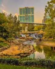 8x10 Color of the Falls Park & Reedy River in Greenville, SC