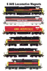 Iowa Interstate Locomotives Set of 6 magnets Andy Fletcher