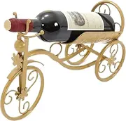 [RUVOO] Wine Bottle Holder Wine Rack Wine Storage Bicycle Wine Rack Iron Multi-Function European Ornaments Living Room Dining Room Display Wine Holder (Color : Gold, Size : 35 * 26 * 10cm)