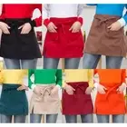 Waterproof Half Apron Kitchen Waist Aprons Short Half Waist Apron Women Men