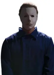 Halloween Movie Michael Myers Costume Mask with Plush Hair
