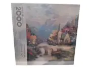 1999 Springbok Puzzle 2000 pc THOMAS KINKADE: Mountain Chapel - Brand New
