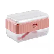 Multifunctional Soap Foaming Box Decorative Soap Case Storage Drainage Tray Dish for Bathroom Pink