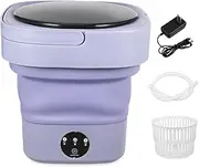 Cabilock Foldable Mini Washing Machine, Portable Washing Machine for Apartments, Mobile Washing Machine with Us Compact Washing Machine for Underwear and Clothes, Space Saving and Practical