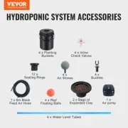 DWC Hydroponic Growing System 4 Bucket Deep Water Culture with Air Pump