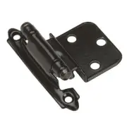 7 PAIR (14) Amerock BP7128BK Face Mount Self-Closing Cabinet Hinge 3/8" Black