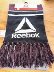 Reebok Rally Scarf Black Maroon Gray OSFM