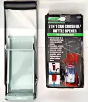 GRIP Can Crusher Compactor Heavy Duty Wall-Mounted with Bottle Opener Smash Beer