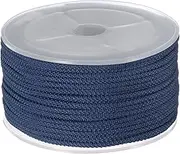 uxcell Nylon Beading Thread Cord 2mm Extra-Strong Braided Nylon String for Necklace Bracelets Jewelry Making Crafting 15M/49 Feet, Dark Blue