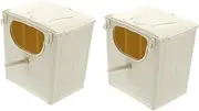 LIGHTAOTAO 2Pcs Hanging Bird Incubation Box Durable Plastic Bird Nest for Parakeets and Parrots Easy to Clean Breeding House for Natural Nesting Behavior